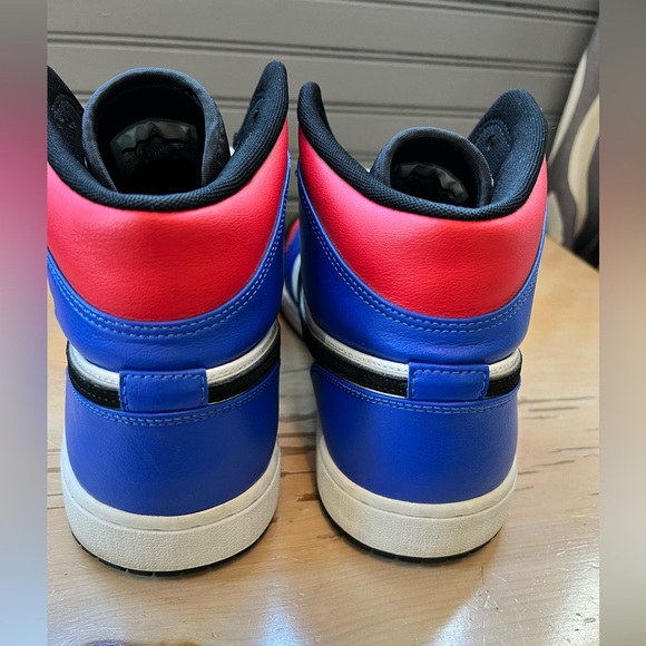Nike Air Jordan 1 Mid Top 3 Bred/Royal/Chicago Retro Black Red Blue White Men 12 - Picture 5 of 10